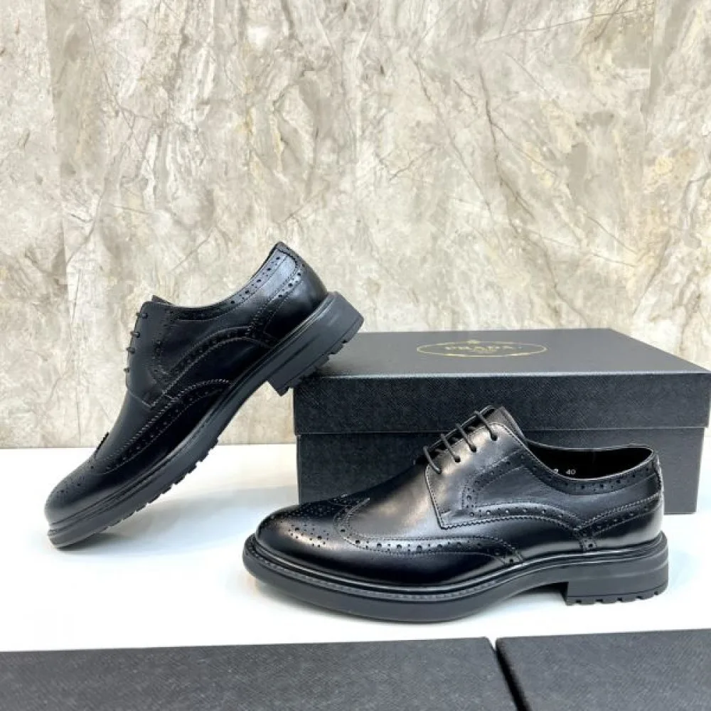 2025秋冬新作 PRADA プラダ メンズ用 ビジネスシューズ 冬に映えるスタイリッシュな一足 商品画像 9