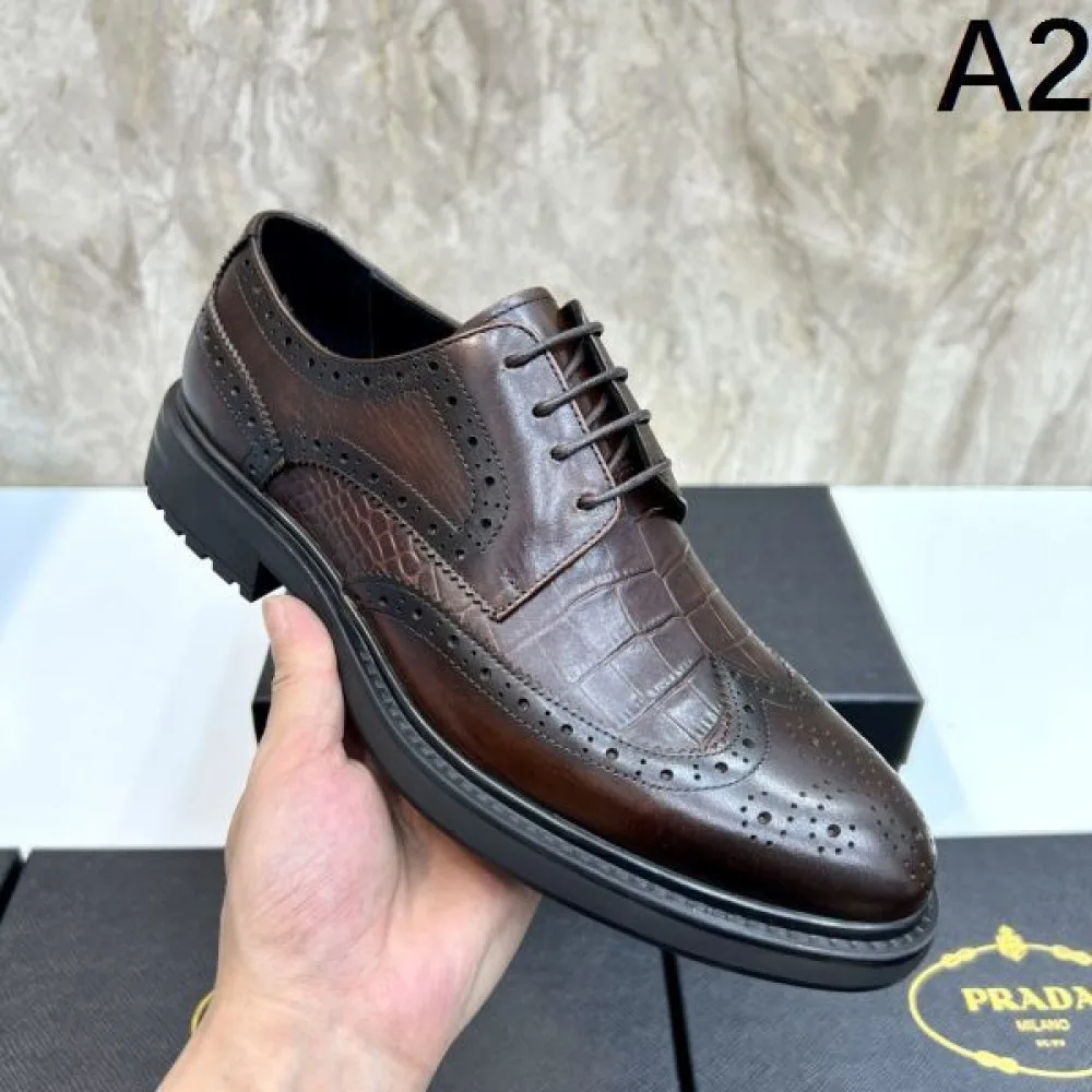 2025秋冬新作 PRADA プラダ メンズ用 ビジネスシューズ 秋冬トレンドNo.1モデル 商品画像 2