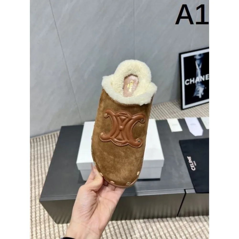 2025FW レディース ファースリッパ CELINE セリーヌ 美バランスで履き心地抜群の上品レプリカ 商品画像 1
