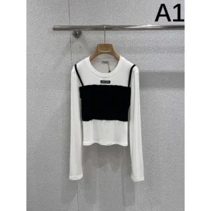 2026新品 長袖Tシャツ MIU MIU ミュウミュウ 今季トレンドを反映 商品画像 1